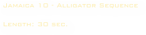 Jamaica 10 - Alligator Sequence

Length: 30 sec. 
